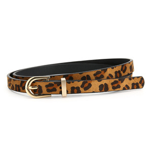 Leopard Print Polyester <b>Thin</b> Belt with D <b>Ring</b> Buckle for Women Tiyo Brand 3.0cm Width Casual Outdoor Spring 2026 - Product Image 4