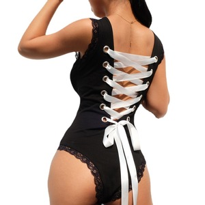 Ensemble de lingerie sexy noire personnalisée, harnais, body, lingerie érotique, sous-vêtements pour femmes - Product Image 6