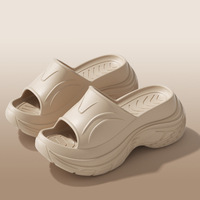 Sandales compensées en EVA moulées monobloc antidérapantes pour femme, à bout ouvert, collection printemps-été, personnalisables, rehaussantes, vente en gros