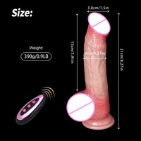 Dildo réaliste à poussée Elite avec chauffage intelligent 42C, télécommande sans fil, pour adultes matures, Sanctuary Piston Pro