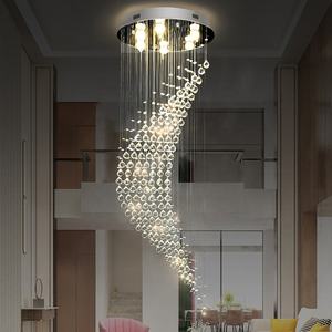 Hôtel de luxe hall <span class=keywords><strong>maison</strong></span> plafond pendentif lustres lumière luminaires décoratifs <span class=keywords><strong>lustre</strong></span> en cristal éclairage moderne - Product Image 6