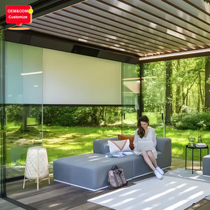Gazebo <span class=keywords><strong>de</strong></span> luxe imperméable <span class=keywords><strong>de</strong></span> <span class=keywords><strong>toit</strong></span> <span class=keywords><strong>de</strong></span> persienne <span class=keywords><strong>de</strong></span> véranda en aluminium pergola <span class=keywords><strong>de</strong></span> taille personnalisée - Product Image 5