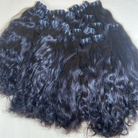 Lots de Cheveux Humains Vierges Brésiliens en Gros, Ondulés, Double Trame, Non Traités, Extensions de Cheveux Épaissies aux Pointes pour Femmes Noires