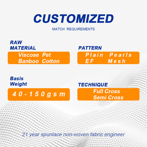 Spunlace không dệt vải <span class=keywords><strong>viscose</strong></span> Polyester Emboss cuộn lau khăn loại bỏ trang điểm phân hủy sinh học đồng bằng Dot không dệt nhà sản xuất - Product Image 4
