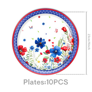 Platos y Servilletas para Postre con Temática Patriótica Americana para la Cena del Día de la Independencia y las Elecciones, Decoraciones Patrióticas y para el 4 de Julio - Product Image 4