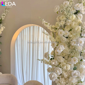 LEDA Custom Led Events Stage Backdrop <b>White</b> Large Square Hanging Flower <b>Acrylic</b> Backdrop for Wedding - Product Image 3