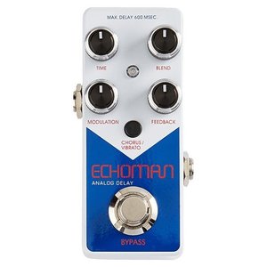 Pédale d'effets de guitare Echoman Analog Delay, blanc bleu, 600 ms de délai maximum - Product Image 1