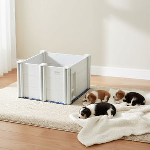Caja de Parto para Perros Vevor, 28.3x28.3x18.1 pulgadas, PVC Cuadrada con Rieles para Cachorros, Casa para Mascotas de Interior - Product Image 2