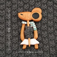 Grande broche en bois naturel sculptée à la main, idéale pour châle et pull d'hiver