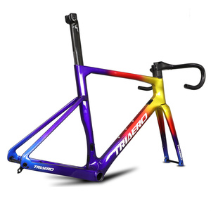 <span class=keywords><strong>Cadre</strong></span> <span class=keywords><strong>de</strong></span> vélo en carbone avec peinture métallisée, câblage interne intégré et guidon intégré - Product Image 1