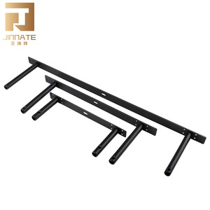 JINNATE Wall Mounted Concealed <b>Shelf</b> <b>Bracket</b> <b>Black</b> Iron Single Layer Modern Simple Support for Pallet - Product Image 1