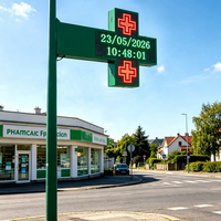 Mur vidéo publicitaire à écran croisé LED SMD lumineux pour extérieur, haute luminosité 6000 CD, indice de protection IP65, personnalisable