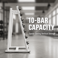 Support de Rangement Vertical Commercial en Acier pour Barres de Musculation en Forme de A – Équipement de Fitness pour Salle de Sport