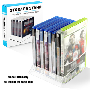 Support de rangement pour cartes de jeu et CD, transparent, pour PS2, PS3, PS4, <span class=keywords><strong>PS5</strong></span>, PlayStation, base de présentation pour cartouches de jeu - Product Image 1