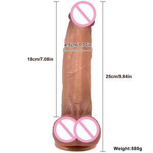 องคชาติเทียมซิลิโคนขนาด25ซม. 4.5ซม. อวัยวะเพศชายเหมือนจริงสำหรับผู้ใหญ่เกย์เซ็กซ์ทอยออนไลน์ขายส่ง % - Product Image 3