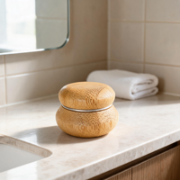 Pots cosmétiques en bois avec couvercles, multifonctionnels, élégants, pour le rangement des soins de la peau, crème pour les yeux, bureau, salle de bain, voyage