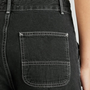 <span class=keywords><strong>Jeans</strong></span> lurus pas badan gaya Vintage wanita, celana <span class=keywords><strong>Jeans</strong></span> kaki lebar Denim polos katun pinggang sedang 100% - Product Image 5