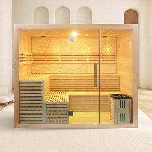 Smartmak Indoor Holz-Dampfsauna Traditionelle Dampfsauna - Product Image 3