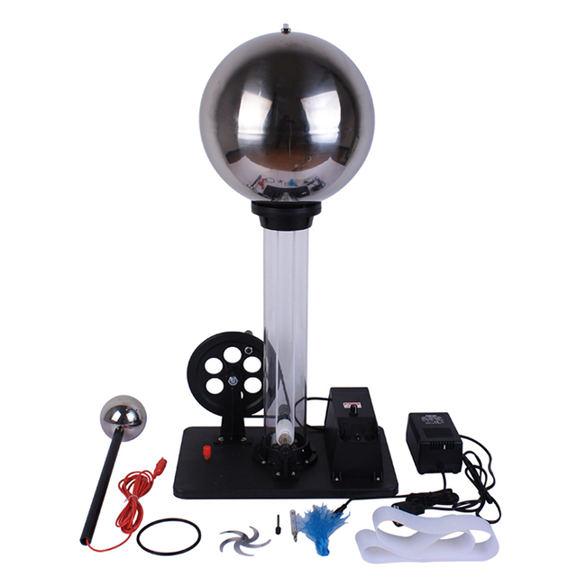 Hand and Electric Driven Van De Graaff Generator Electrostatic Experiment for Teaching Use