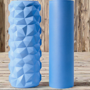 Rouleau en mousse EVA PP REVONS 2-en-1 à fermeté moyenne pour soulager les douleurs dorsales, le yoga, le Pilates, la récupération musculaire et le massage des tissus profonds (Bleu) - Product Image 3
