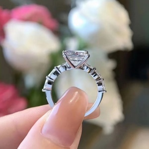 14K Solid Gold Princess Cut Lab Diamond Engagement <b>Ring</b> Elegant Design for Women Anniversary Fine Jewelry - Product Image 4