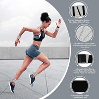 2LB Entrenamiento de resistencia Barra de hierro ajustable Tobillo Muñeca Bandas de peso Brazalete Ejercicio Pesas Gris oscuro Tobillera Pulseras de peso