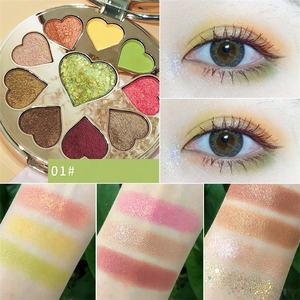 Maquillaje en oferta 10 colores purpurina forma de corazón sombra de ojos en polvo, etiqueta privada <span class=keywords><strong>paleta</strong></span> de sombra de ojos - Product Image 3