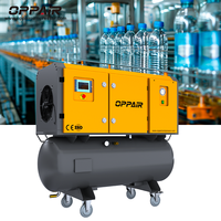 Ventes chaudes Compresseur d'air 3-en-1 4Kw/5.5Kw/7.5Kw Tout-en-un 8Bar 10Bar Compresseur d'air à vis rotatif industriel avec réservoir et sécheur