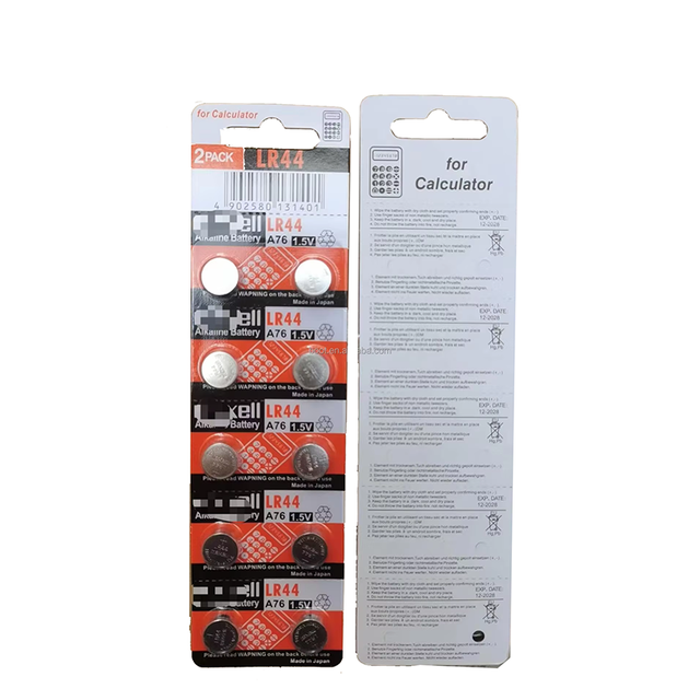 10PCS Alkaline Button Cell Batteries AG4 LR44 A76 SR626/LR66 1.55V Metal Jacket for Toys & Maxcell