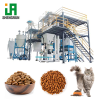 Machine de production d'aliments secs pour chiens et chats, ligne de production d'aliments pour chats 1 tonne/h, machine automatique en acier inoxydable pour aliments secs extrudés pour chiens et chats