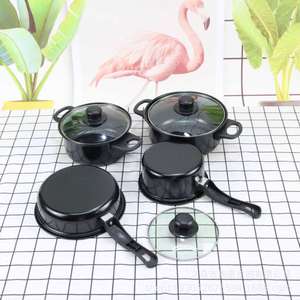 Ensemble de casseroles multifonctionnelles pour la cuisine, 13 pièces, ensemble de casseroles de luxe, poêle à frire en fonte antiadhésive - Product Image 3