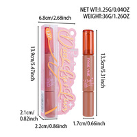 Crayon à lèvres mat violet mûre longue tenue, waterproof, non-collant, double embout, naturel, pour maquillage des lèvres