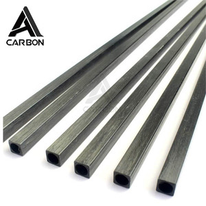 Tubes en fibre de carbone tissée 100% légers, carrés ou ronds, pour structure de cerf-volant d'<span class=keywords><strong>aéromodélisme</strong></span> - Product Image 1