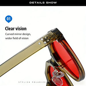 Lunettes de jeu tendance TR90 avec verres rouges, lunettes anti-lumière bleue, lunettes pour multiples occasions, anti-reflets pour le marathon de jeu - Product Image 5