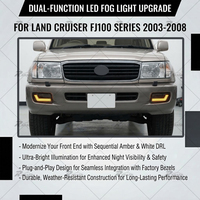 Nouveau pare-chocs avant avec feux de jour DRL et feux antibrouillard LED pour Land Cruiser LC100/FJ100 1998-2007, Plug+Play, accessoires de voiture de haute qualité