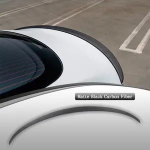 Aileron de coffre arrière modèle 3/Y noir mat en Fiber de carbone véritable pour accessoires Tesla Spoilers de voiture 2020 2021 2022 2023