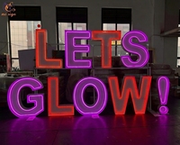 Lettres lumineuses LED autoportantes de 1,2 m – Let's Glow – Grandes lettres lumineuses pour décorations d'événements, mariages et photobooths