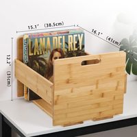 Organizador de oficina de bambú y caja de soporte de almacenamiento de archivos adecuada para oficina, hogar, almacenamiento de madera, almacenamiento de escritorio, bandeja de archivos, encimera