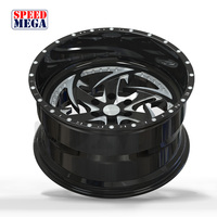Rines de Aluminio de Dos Piezas con Acabado Negro Brillante Fresado Personalizado, 6x139.7, 20, 22, 24 Pulgadas, Forjados, Tipo Deep Dish para Chevy Tahoe