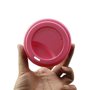 Couvercles universels en silicone beige de 8 cm et 9 cm pour tasses à thé et soucoupes, couvercles de tasses à café de voyage pour cadeaux promotionnels - Product Image 1