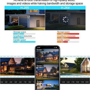 4G / WiFi Solar <b>Camera</b> Three Lens Screen Outdoor Low Power Battery IP PIR Human Detection CCTV Security Protection Cameras - Product Image 4