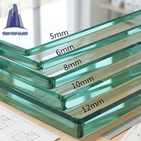 Verre trempé de 12 mm pour projets d'escaliers et de rampes d'accès