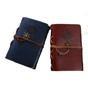 Küçük ve orta ve büyük yaratıcı Retro korsan kayış Kraft boş gevşek yaprak not defteri bağlama notebooklar