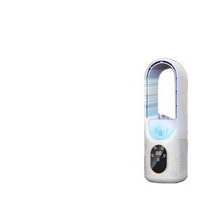 Smart Bladeless Desk Fan, Negative Ion Humidifying Air Cooler, 6H Timer Rechargeable Fan for Summer Cooling - Product Image 1