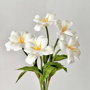 Tulipani artificiali tulipani aperti di san valentino pasqua festa della mamma decorazione da parete rose di schiuma in lattice resistente - Product Image 6