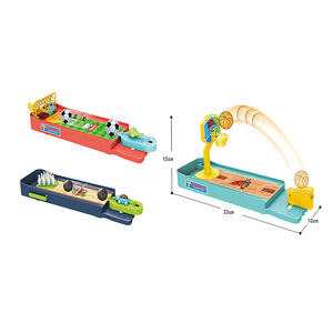 Juego de Mesa de Baloncesto, Fútbol y Bolos en Miniatura, Juego Interactivo de Lanzamiento de Baloncesto con Catapulta para Niños - Product Image 4
