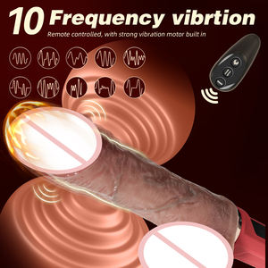 6,3 Zoll mit Saugnapf und Heizung 10 Vibrations stufen 7 Teleskops tufen <span class=keywords><strong>Dildo</strong></span> Sexspielzeug für Frau Consol ador Sex Machine - Product Image 4
