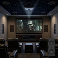 Sistema de Altavoces Metálicos de Gran Tamaño, Sistema de Altavoces para Cine en Casa. Solución de Sonido para Cine en Casa