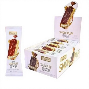 SNOW PUFF Crème fraîche enrobée de chocolat, confiserie, desserts, collations, 20g/sachet pour la vente en gros/détail et les fêtes - Product Image 1