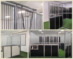 Abri <span class=keywords><strong>extérieur</strong></span> préfabriqué en métal et bambou pour <span class=keywords><strong>chevaux</strong></span>, écurie sécurisée et ventilée, abri de ferme en acier galvanisé, garantie 5 ans - Product Image 3